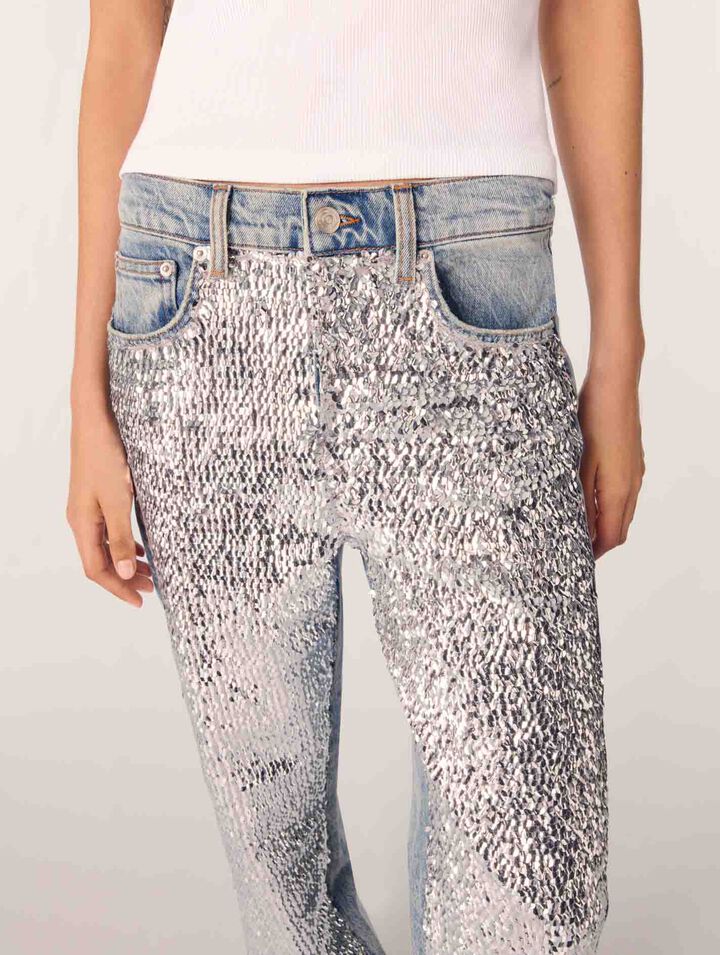 Jeans con lustrini