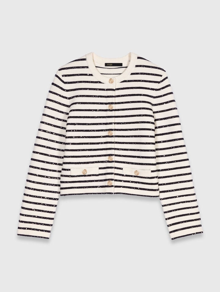 Cardigan in lana con bottoni