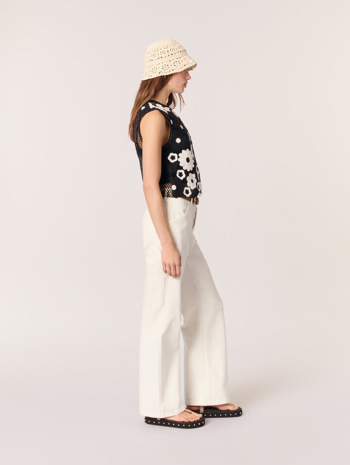 Top in crochet floreale