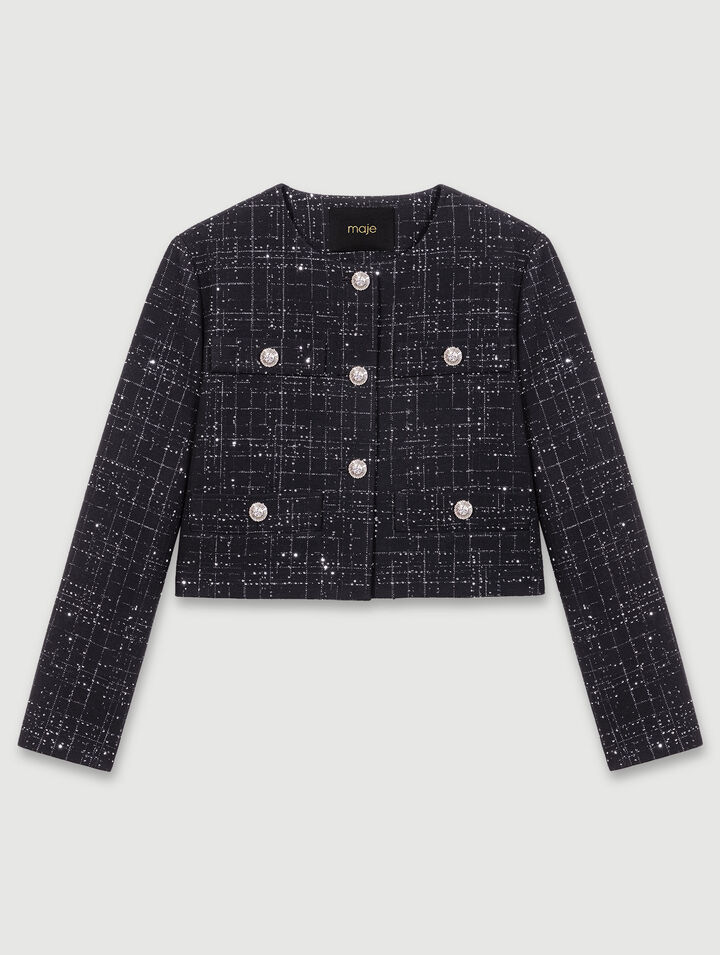 Giacca corta in tweed