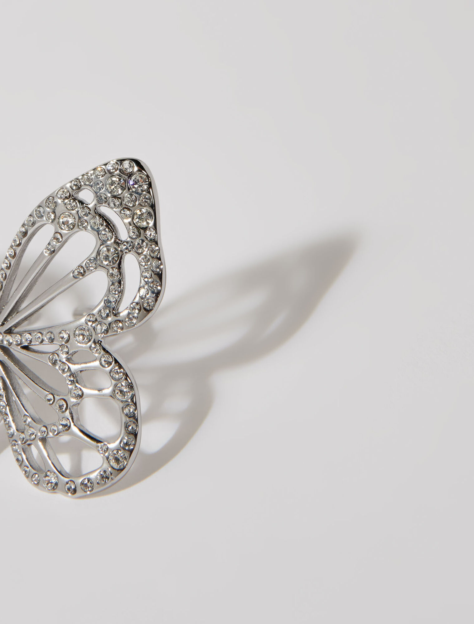 Anello con farfalla glitterata