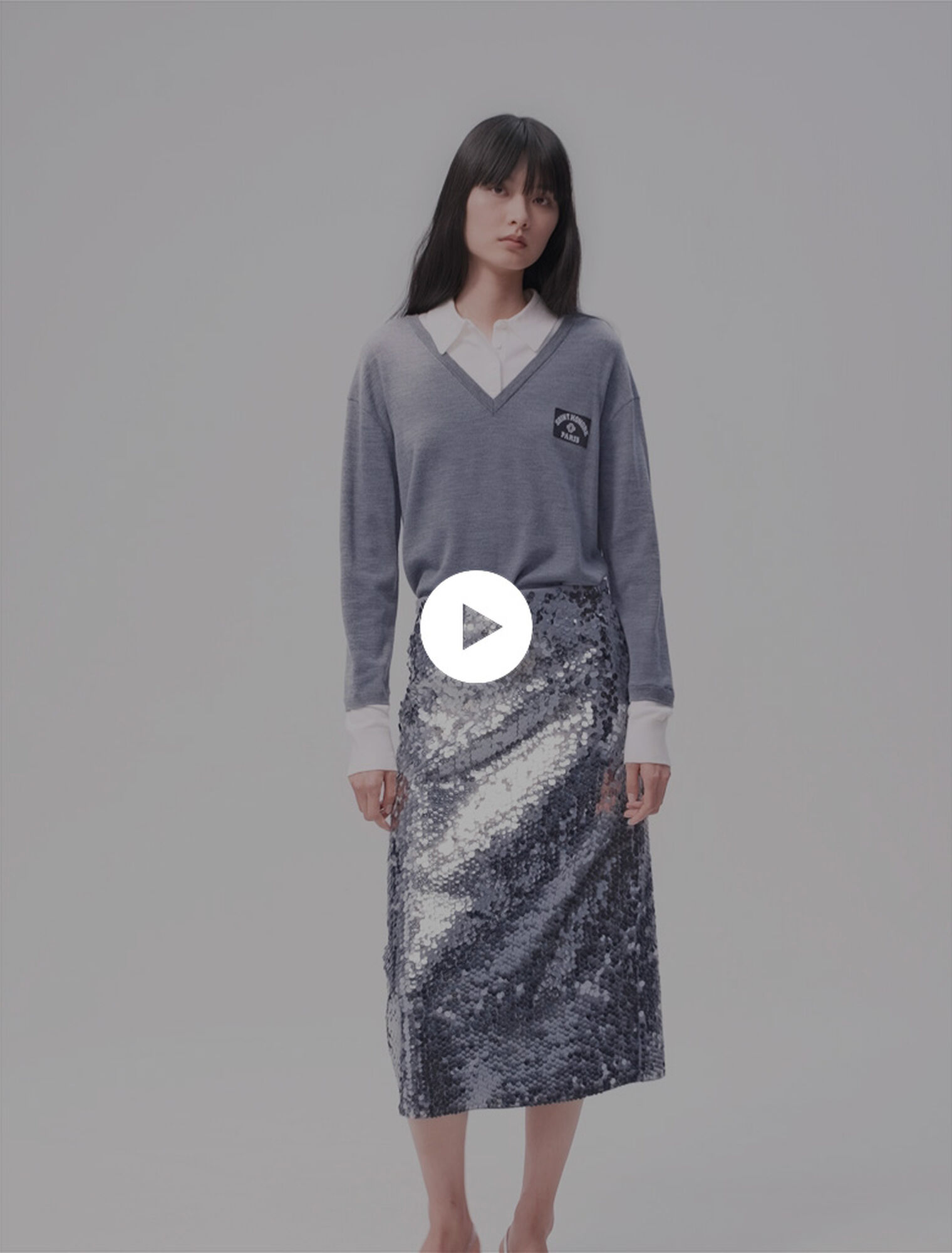 Gonna in maglia glitterata