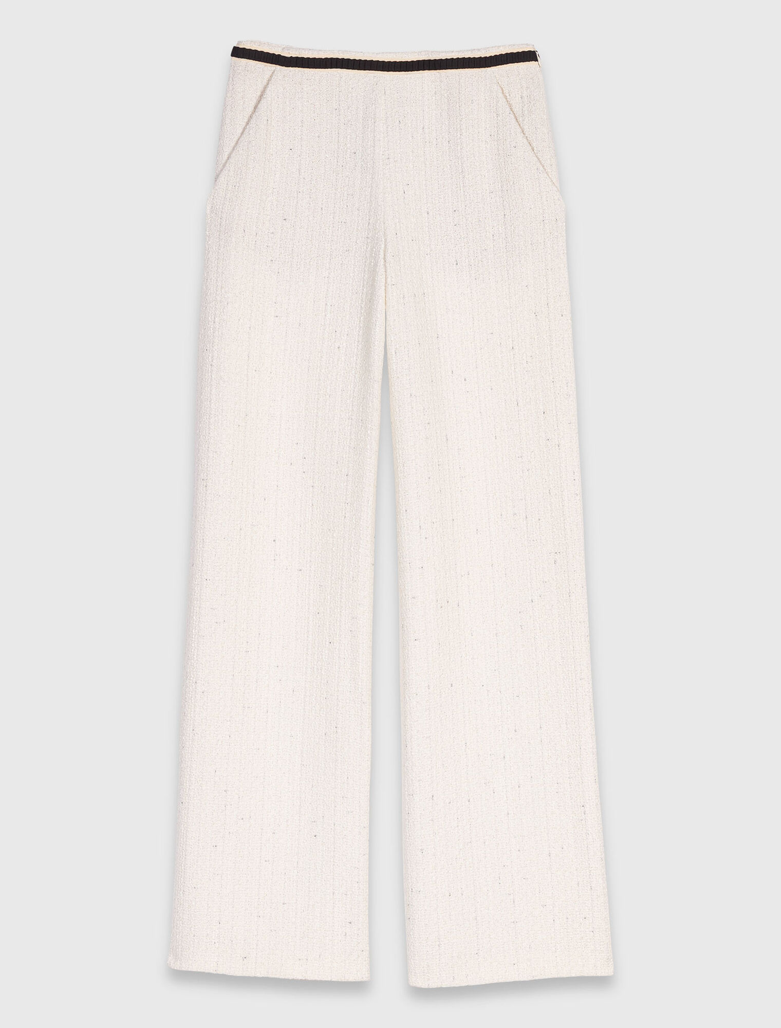 Pantaloni larghi effetto tweed
