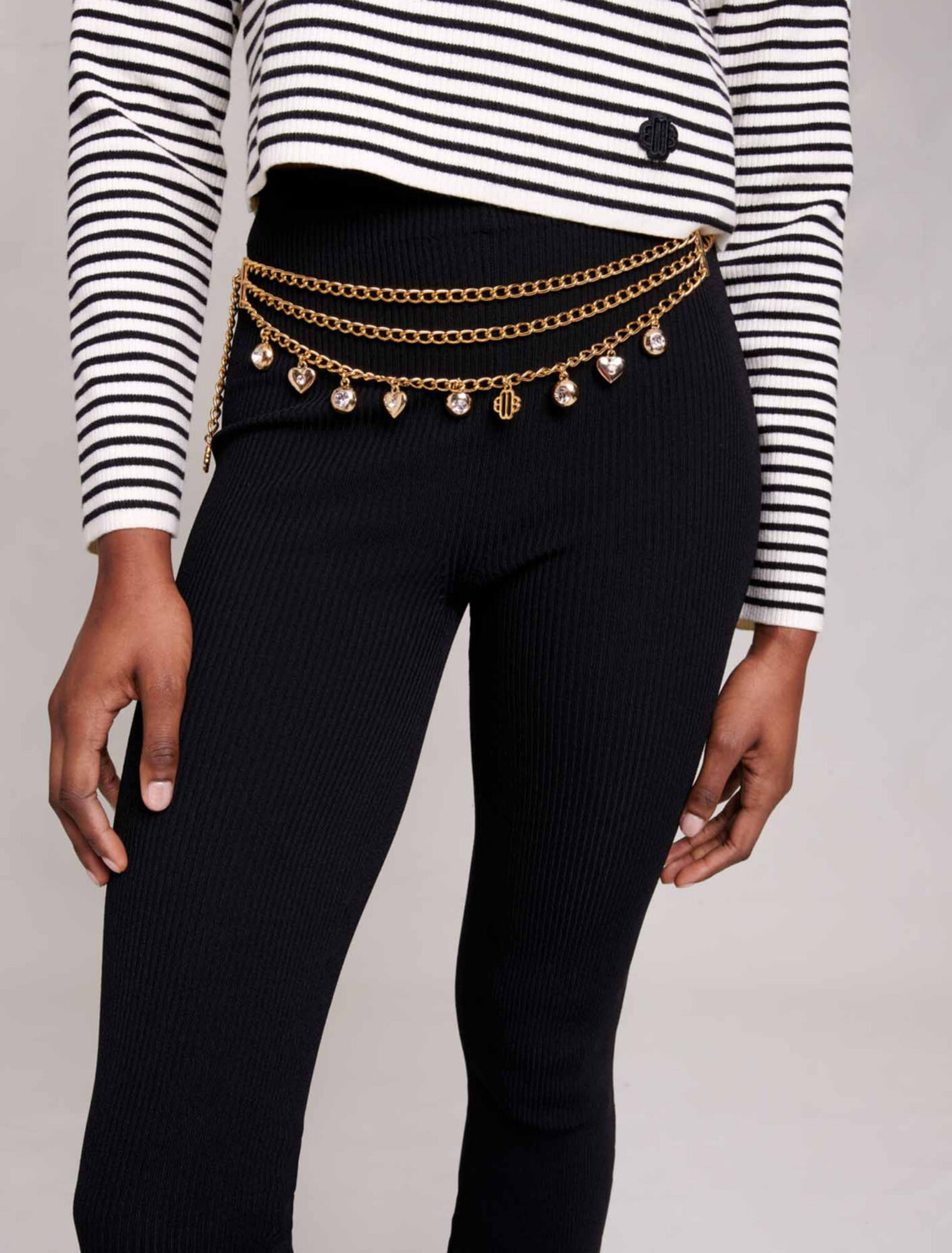 Pantaloni in maglia a costine