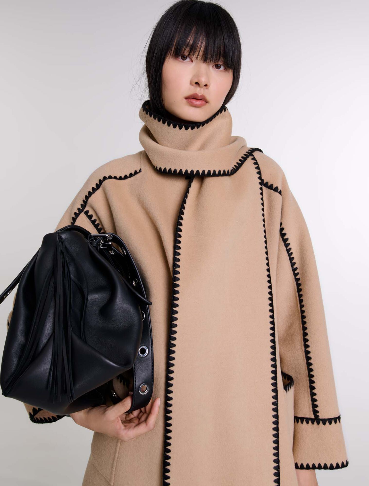 Cappotto bicolor double face