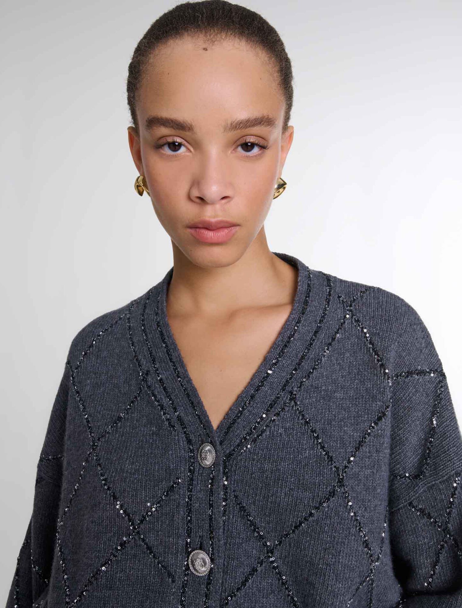 Gilet in maglia glitterata