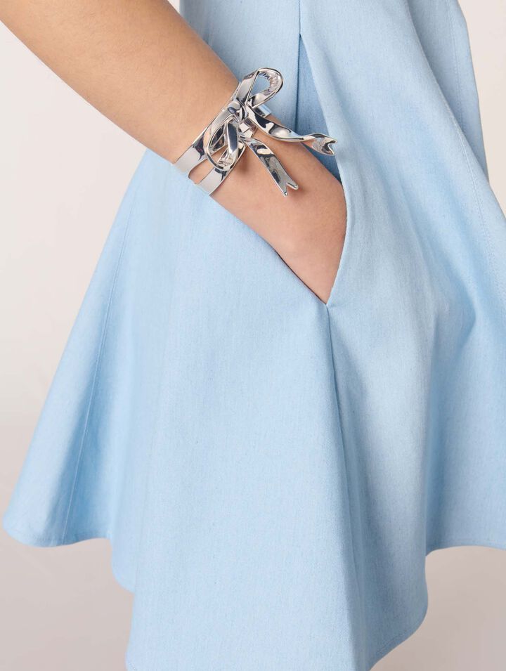 Bracciale con fiocco argentato