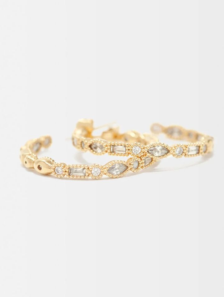 Orecchini creoli con strass