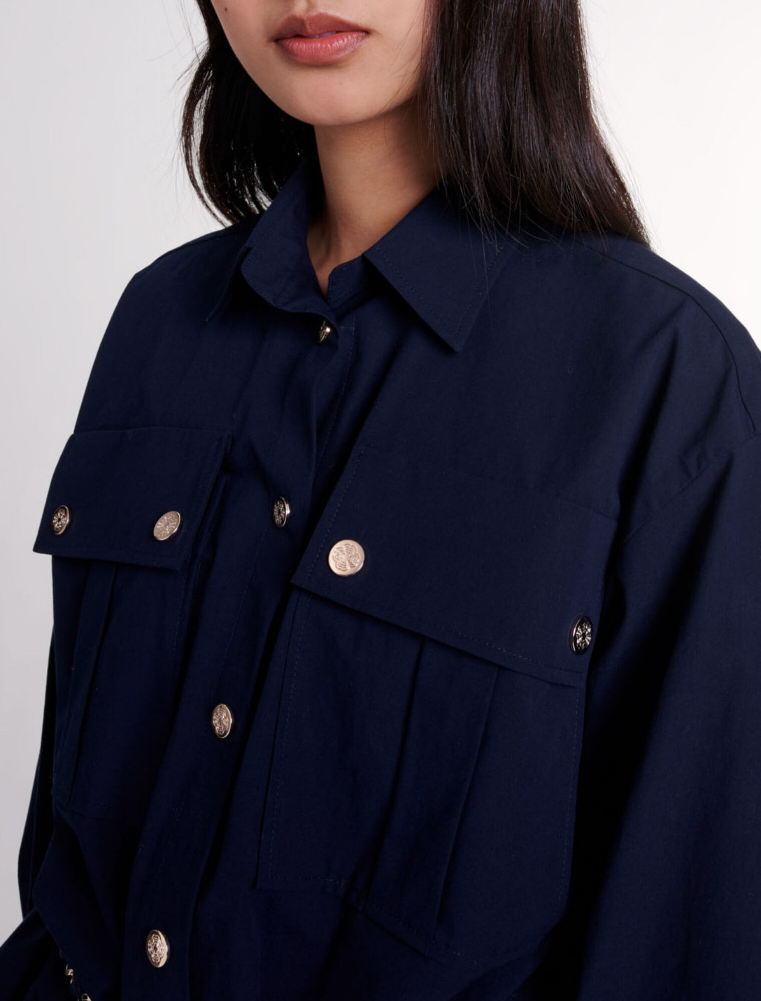 Camicia lunga con cintura 