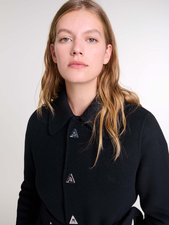 Cappotto midi con cintura