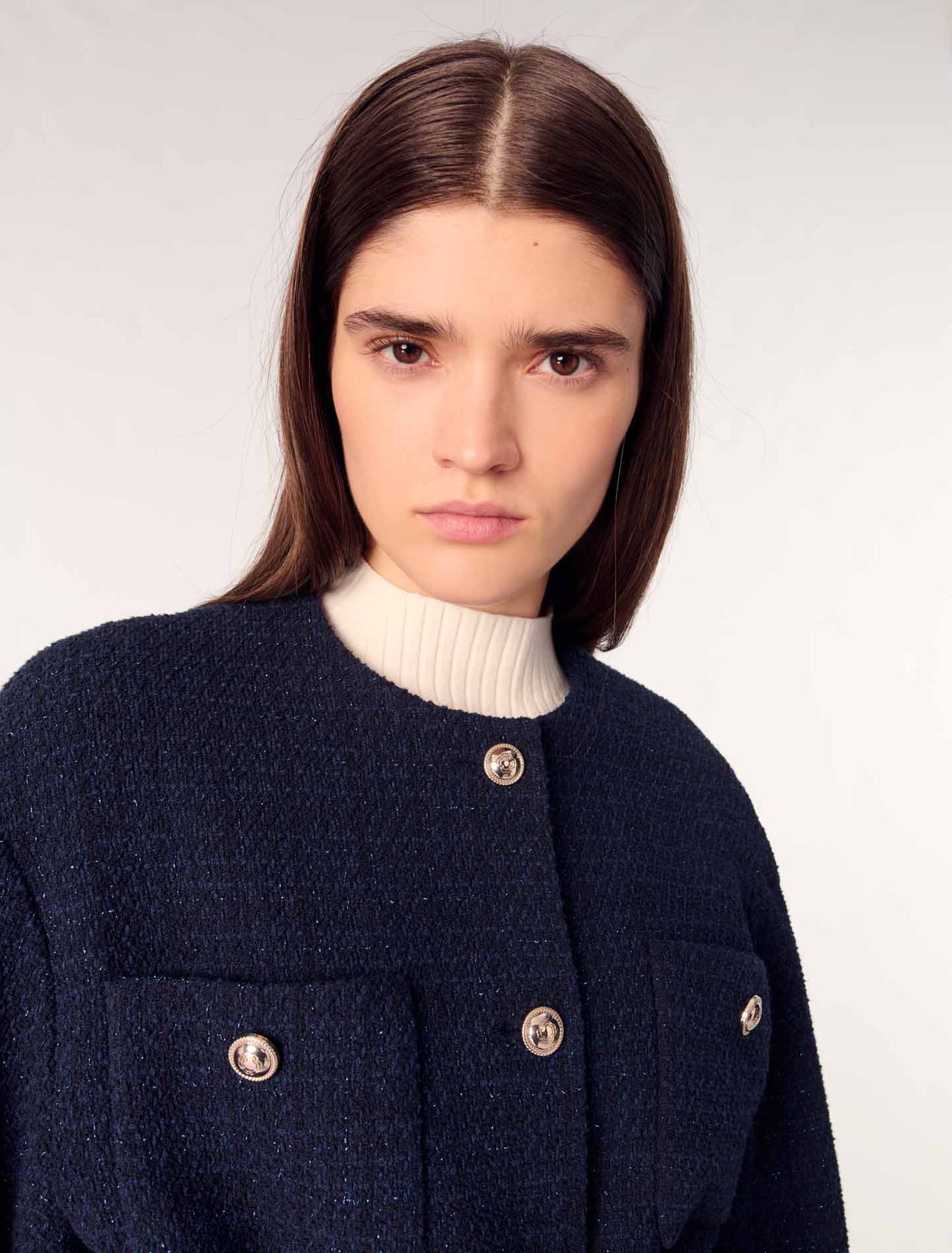 Giacca con 4 tasche in tweed