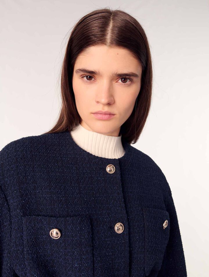 Giacca con 4 tasche in tweed