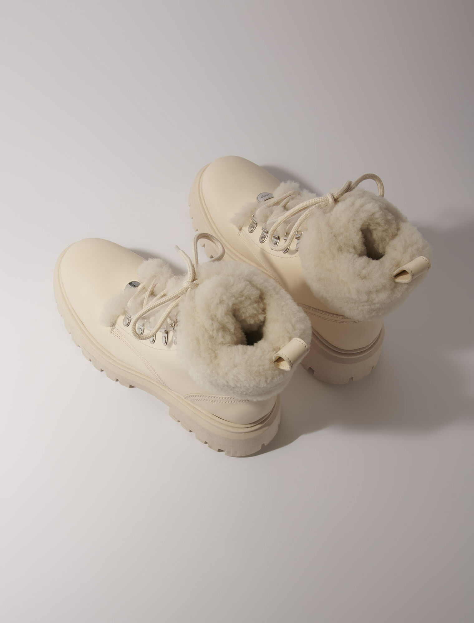 Stivaletti chunky in eco pelliccia