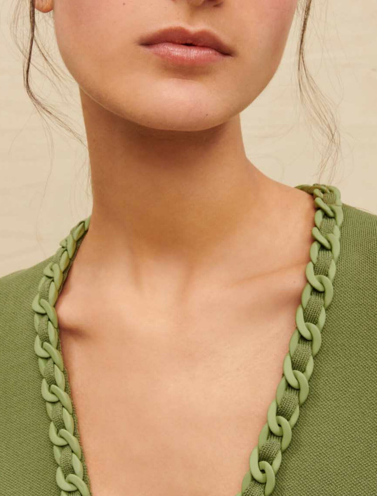 Cardigan con bordi intrecciati