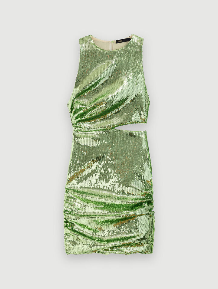 Abito in paillettes verdi