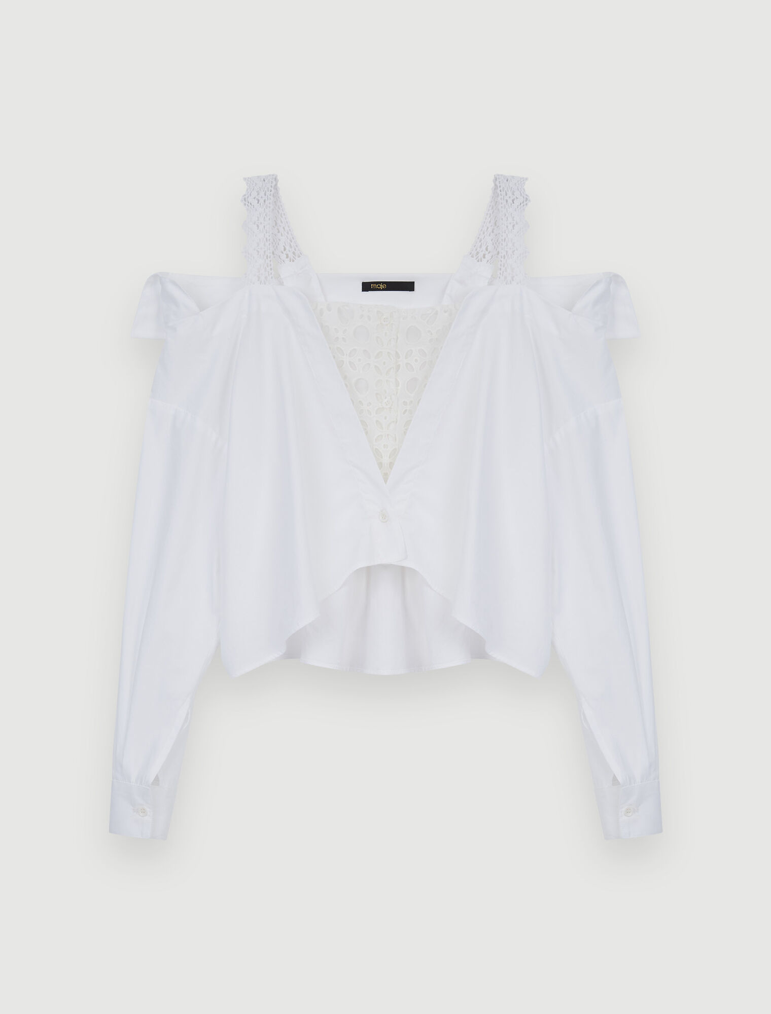 Camicia in pizzo trompe l'oeil