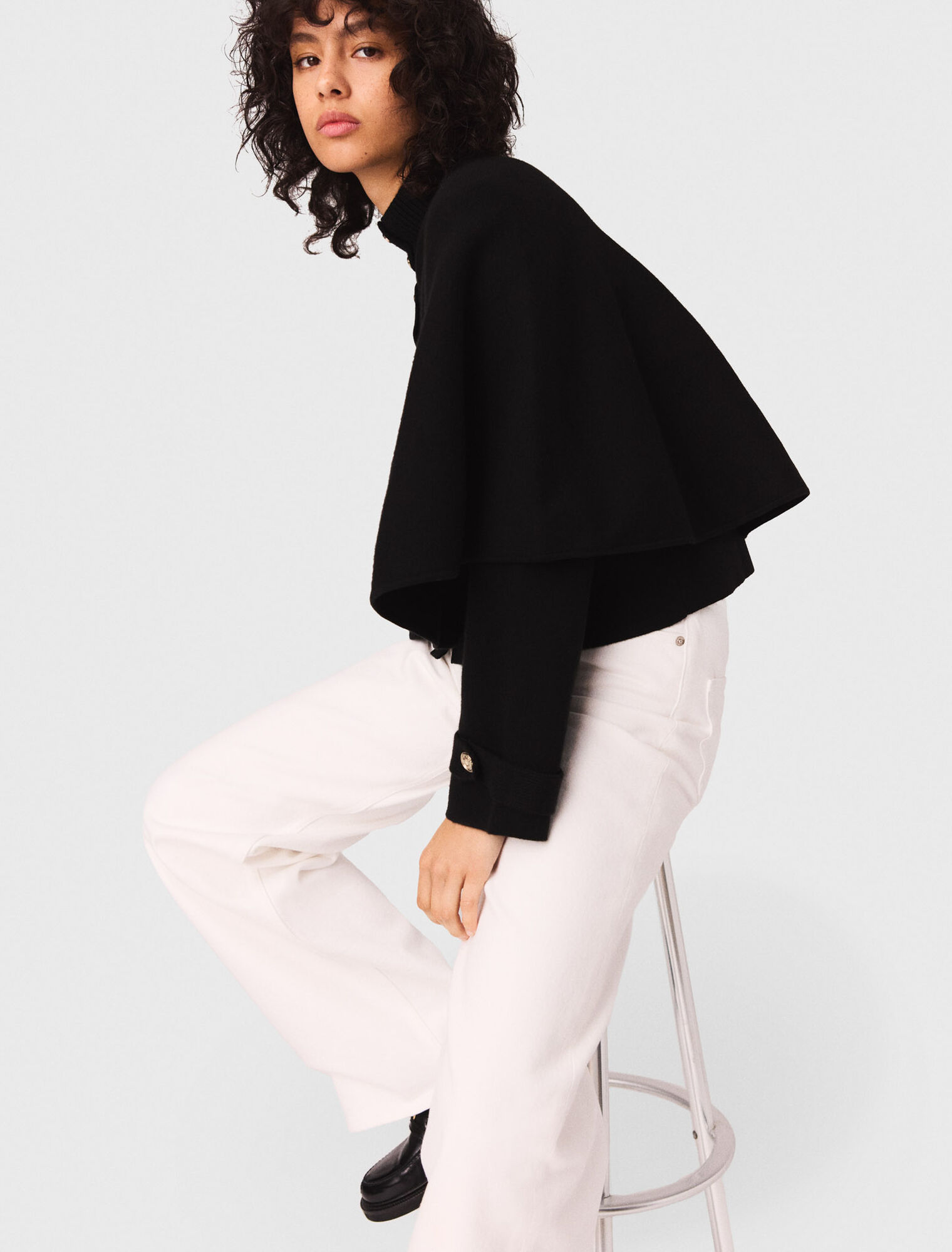 Cardigan effetto mantella