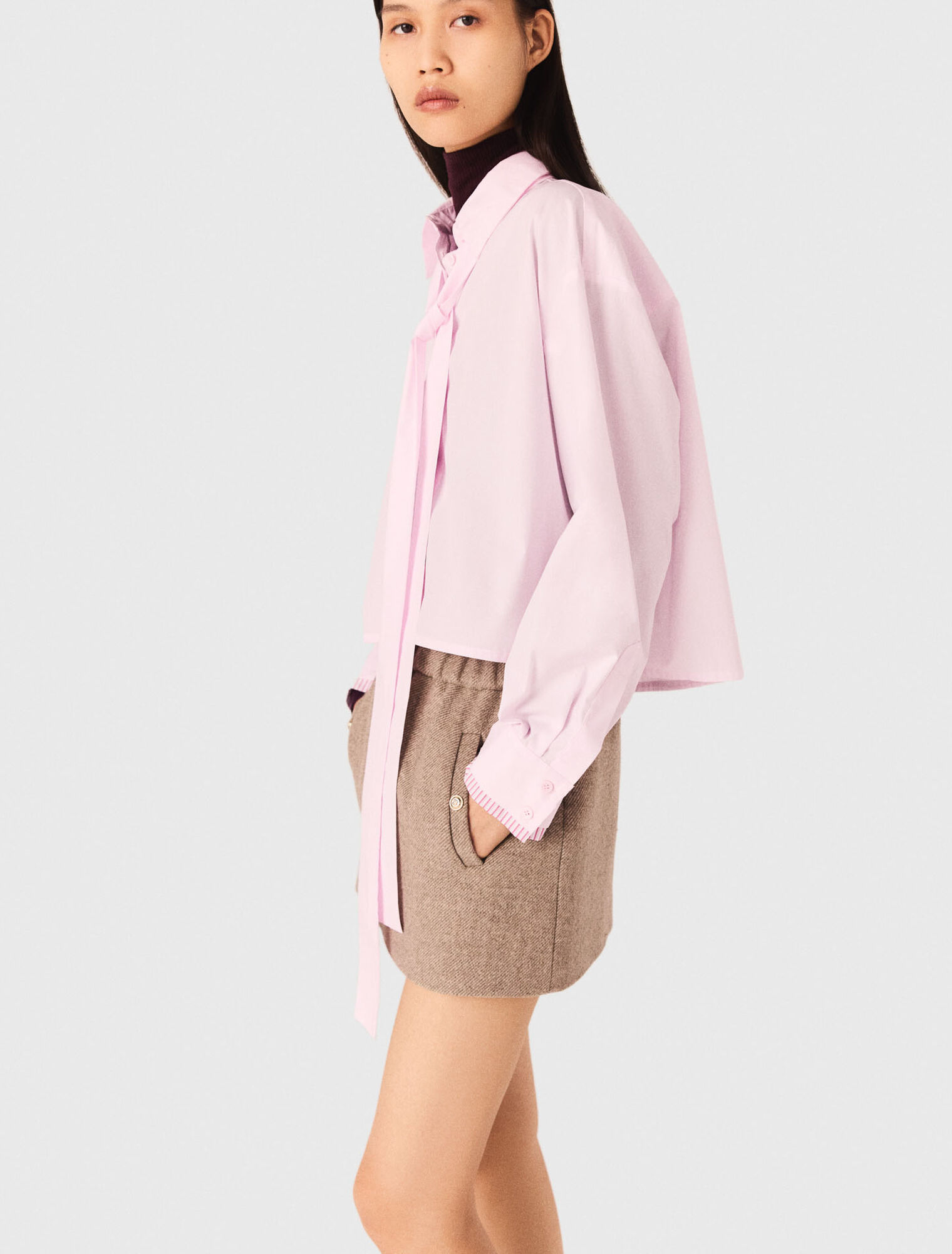 Camicia corta con lavallière