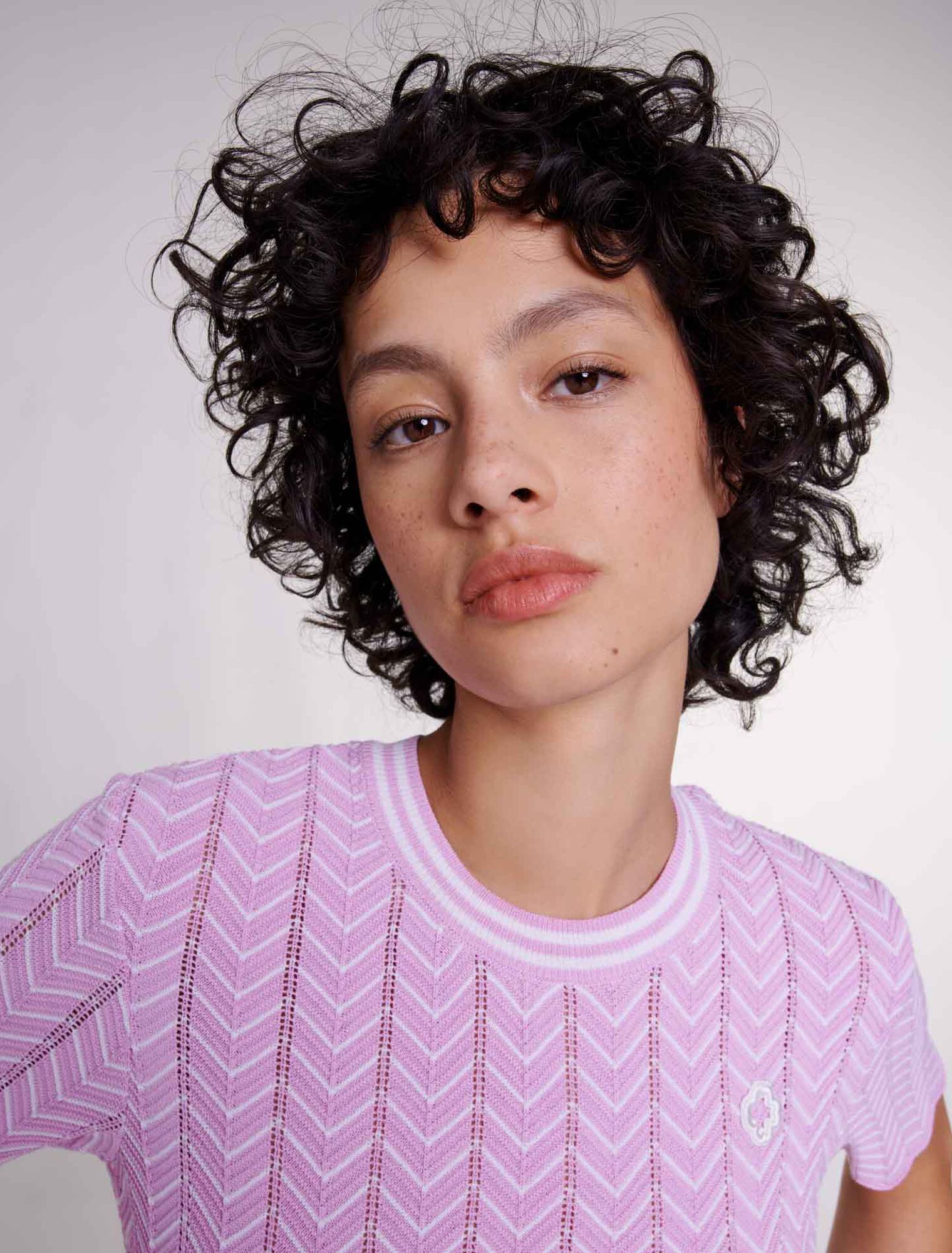 Top in maglia traforata