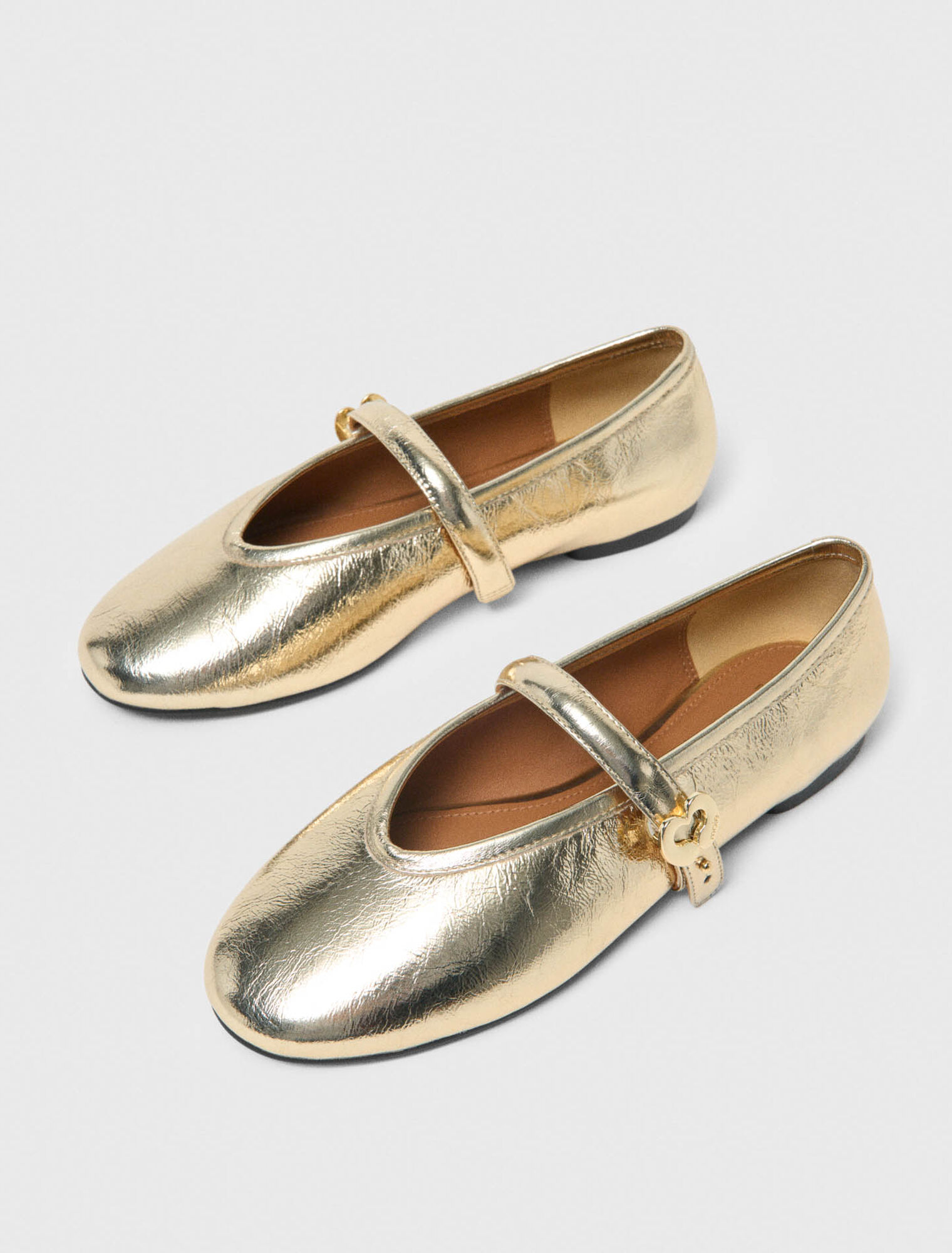 Ballerine in pelle metallizzata