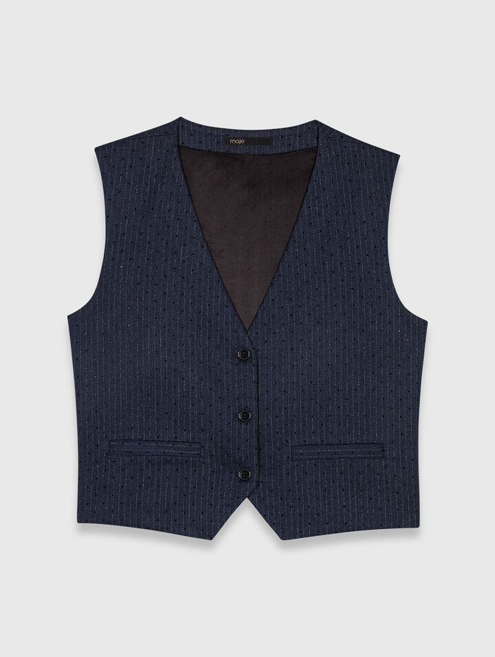Panciotto da tailleur con strass