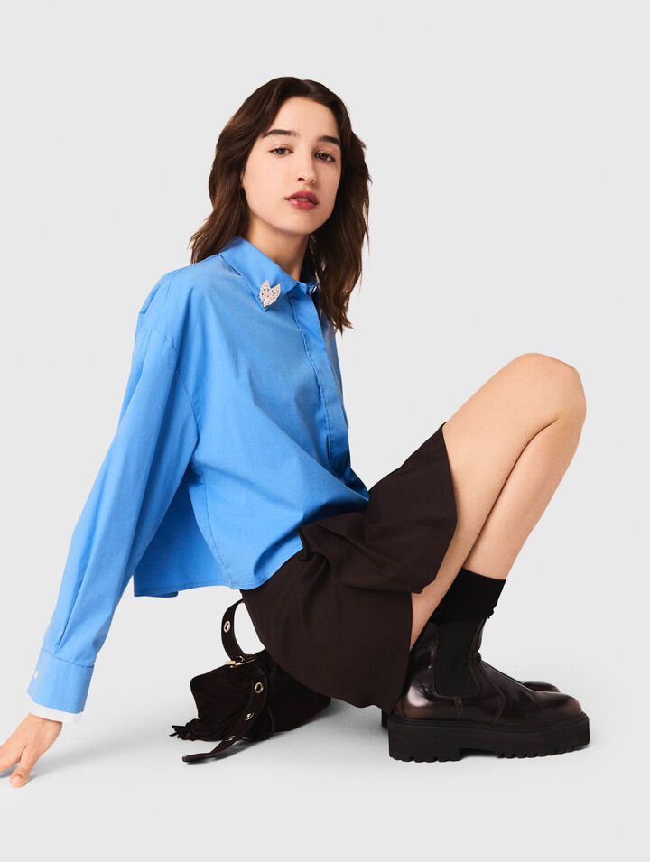 Camicia con gioiello rimovibile