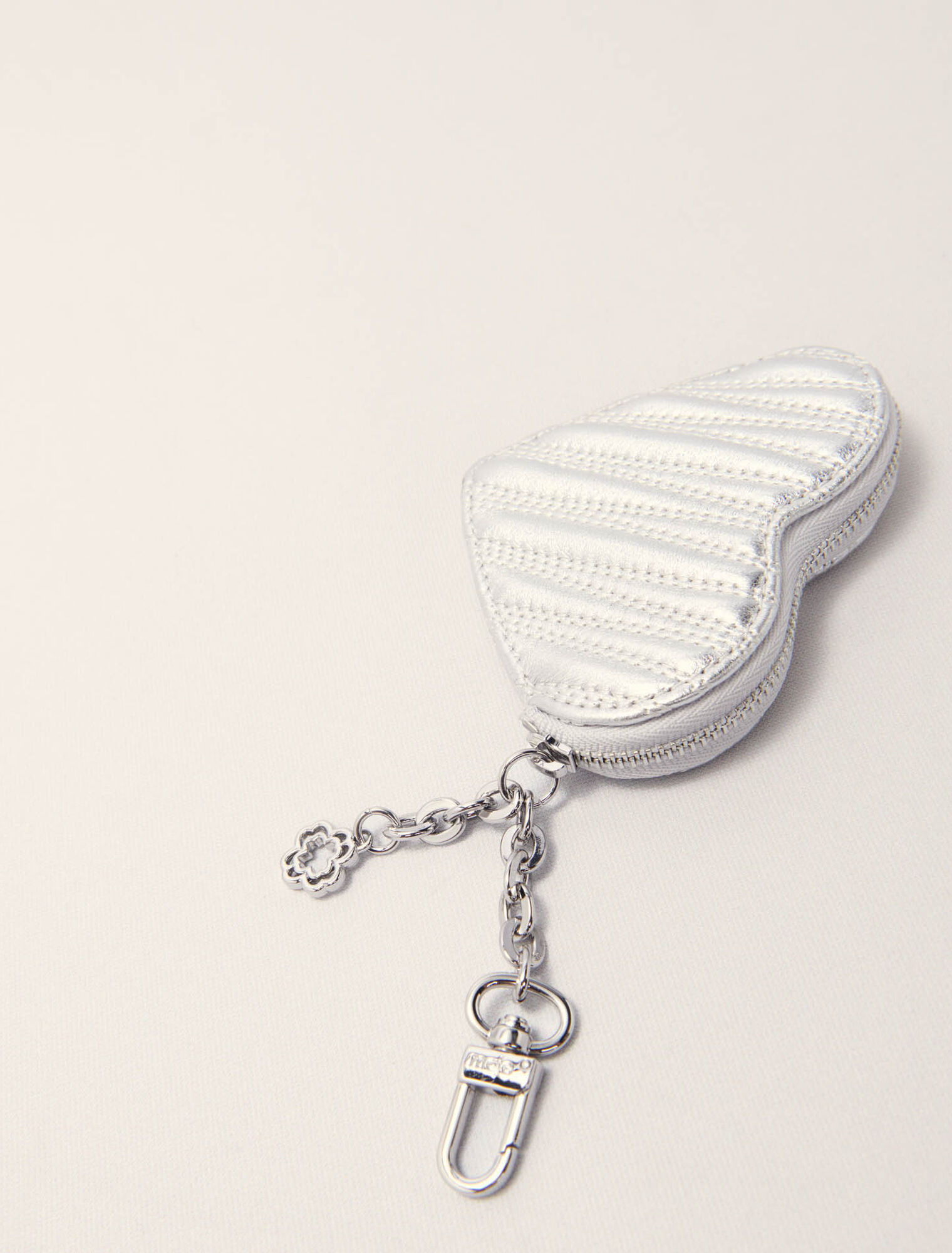 Portamonete a cuore matelassé metal