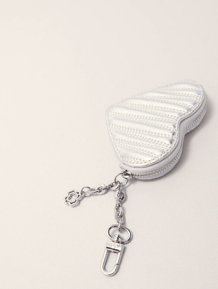 Portamonete a cuore matelassé metal