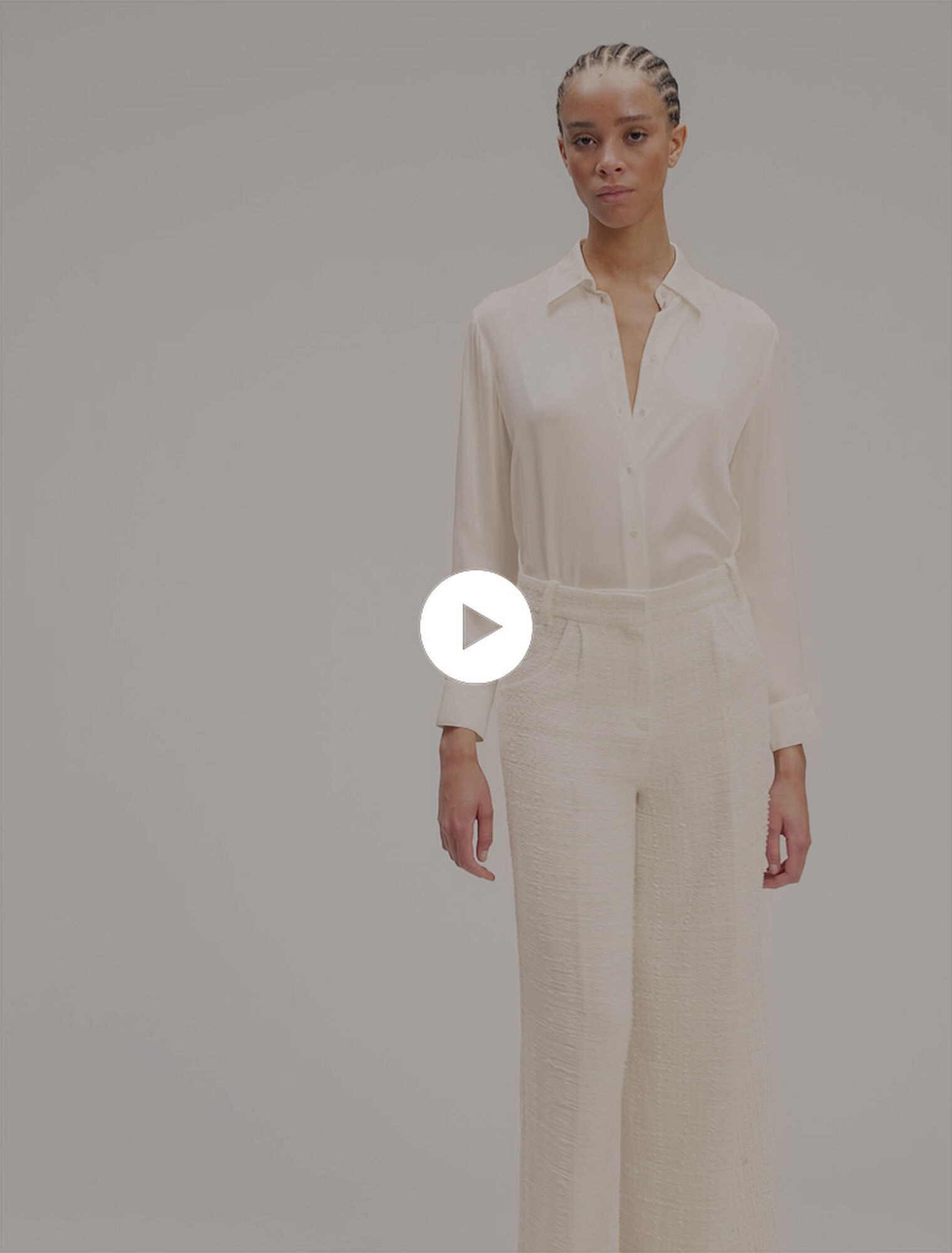 Camicia bianca in seta