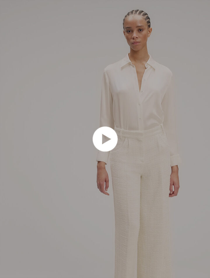 Camicia bianca in seta