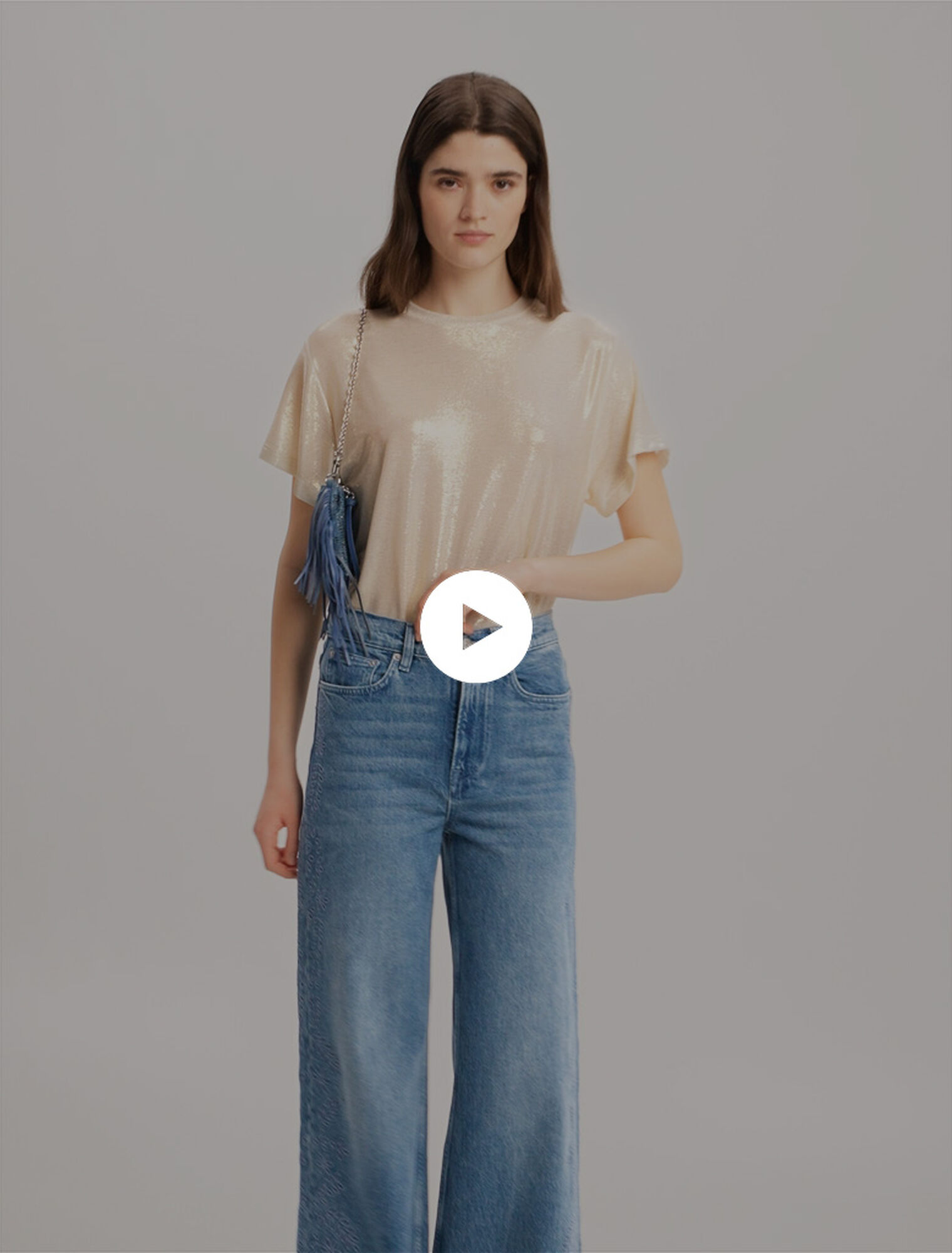 T-shirt in lamé