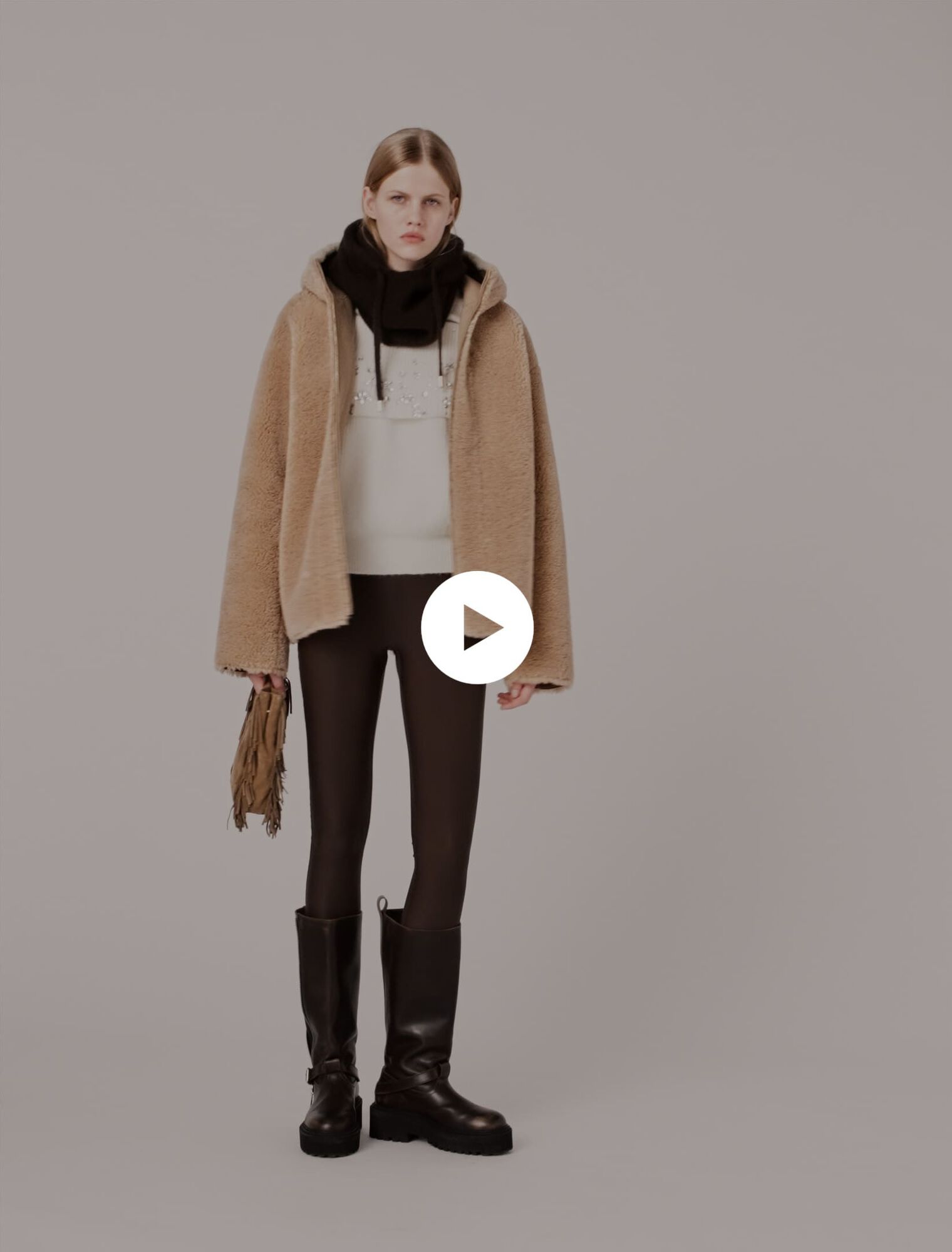 Cappotto reversibile con cappuccio