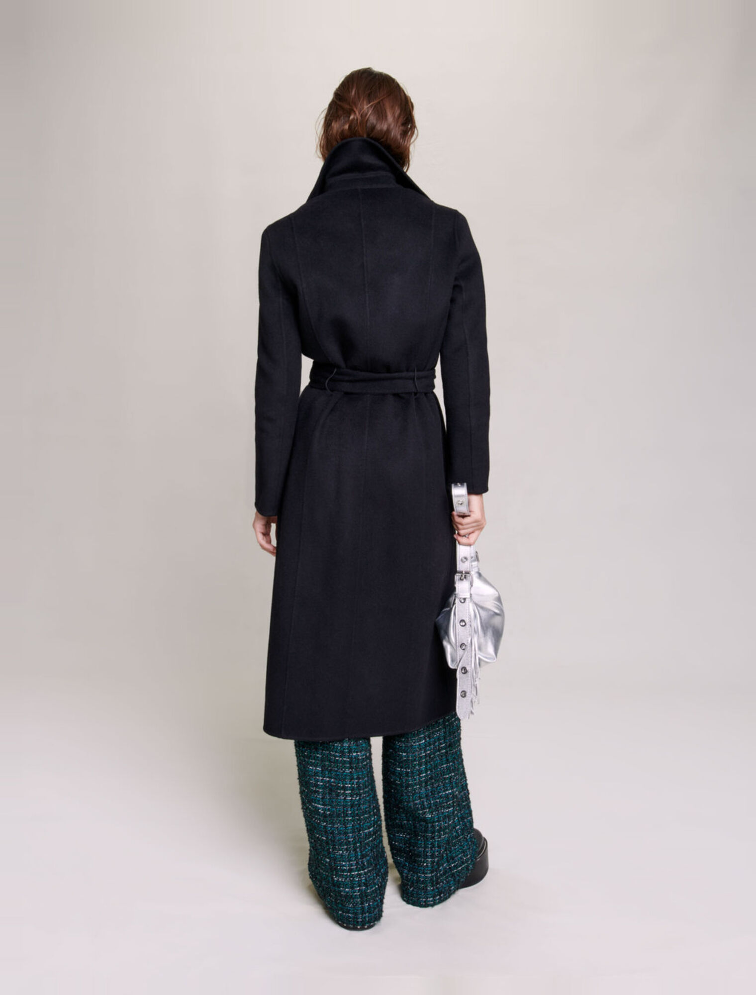 Cappotto double-face con cintura