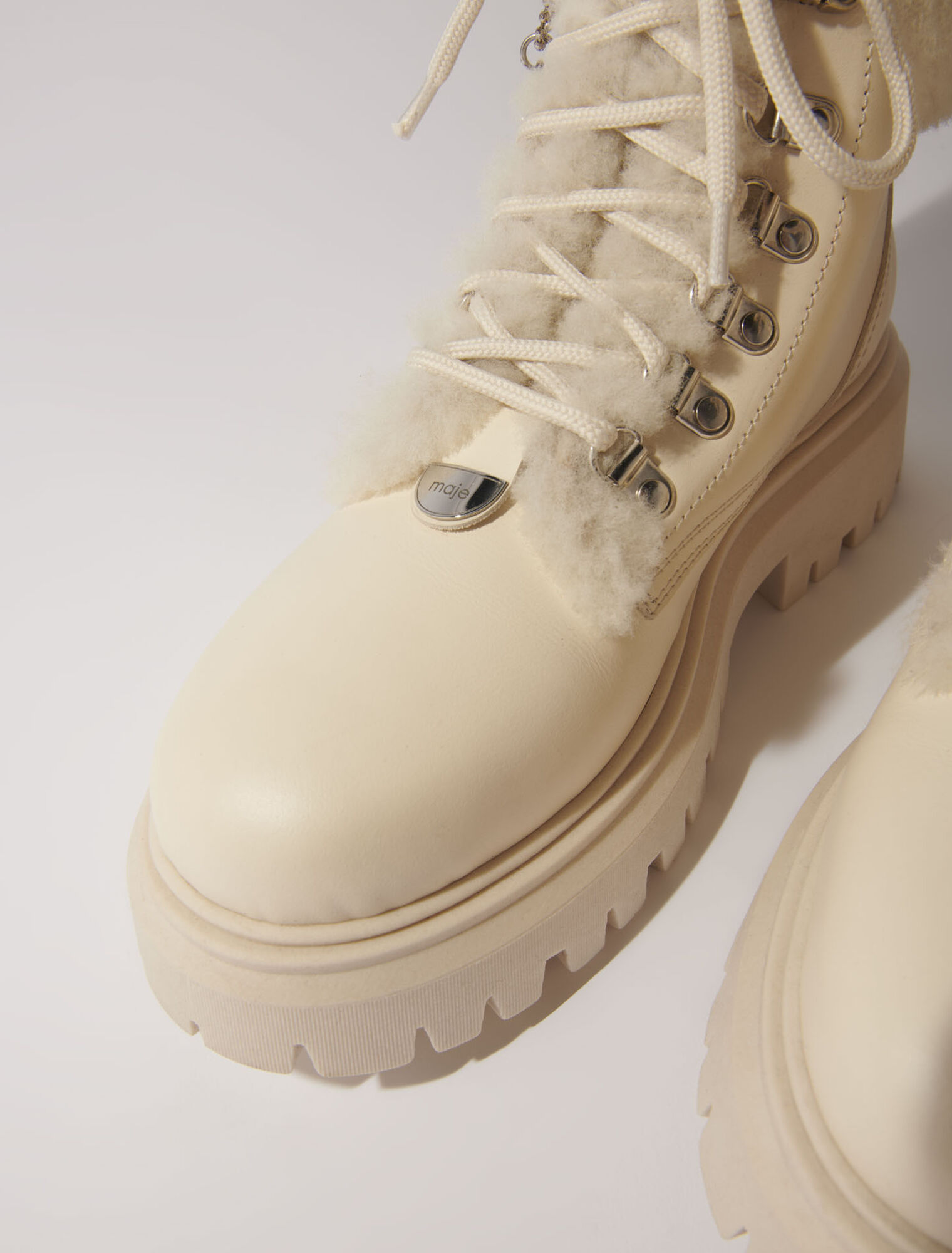 Stivaletti chunky in eco pelliccia