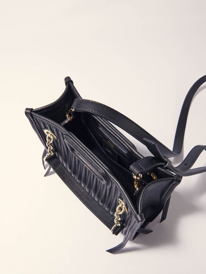 Mini borsa tote in pelle trapuntata