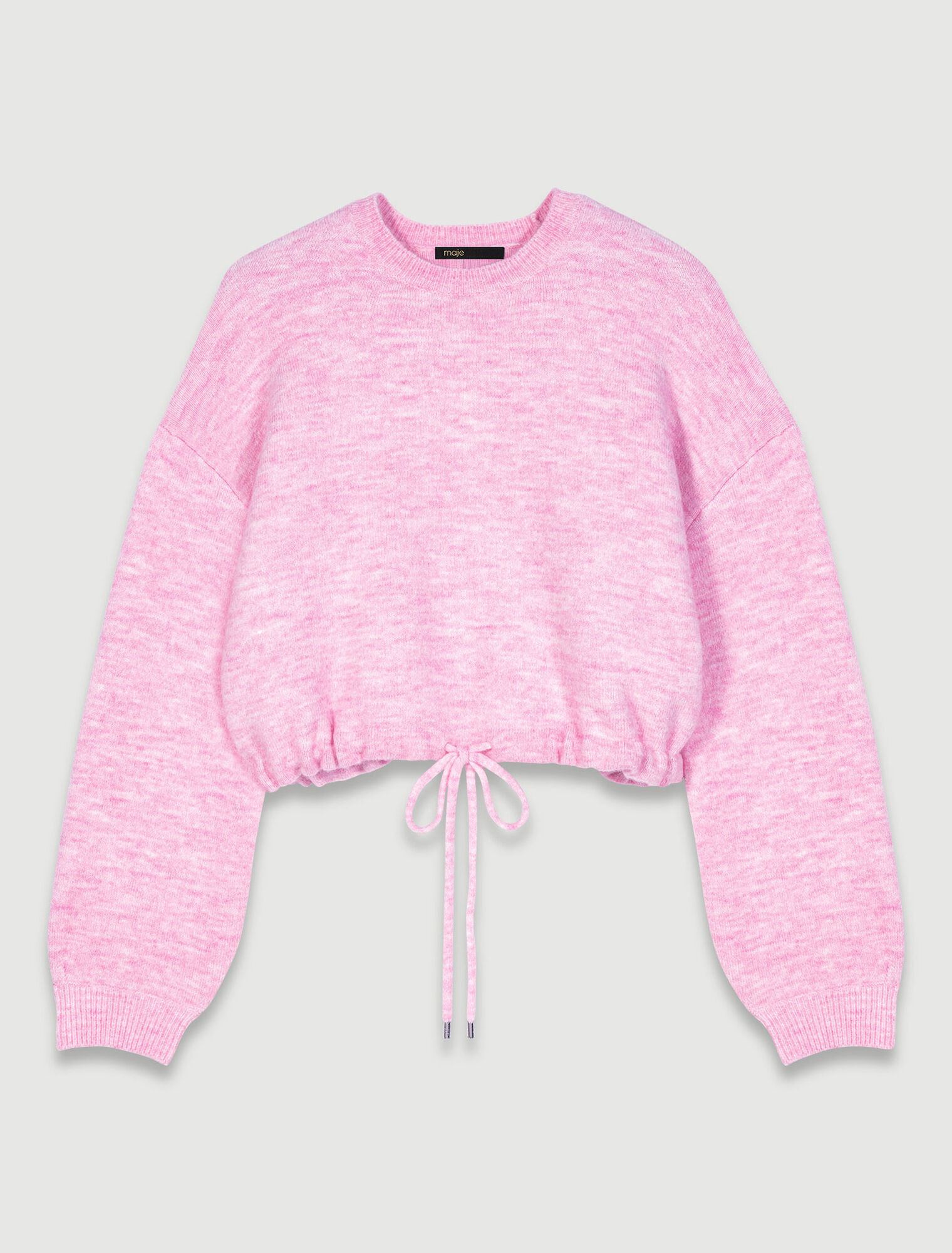 Pull corto in maglia allacciato