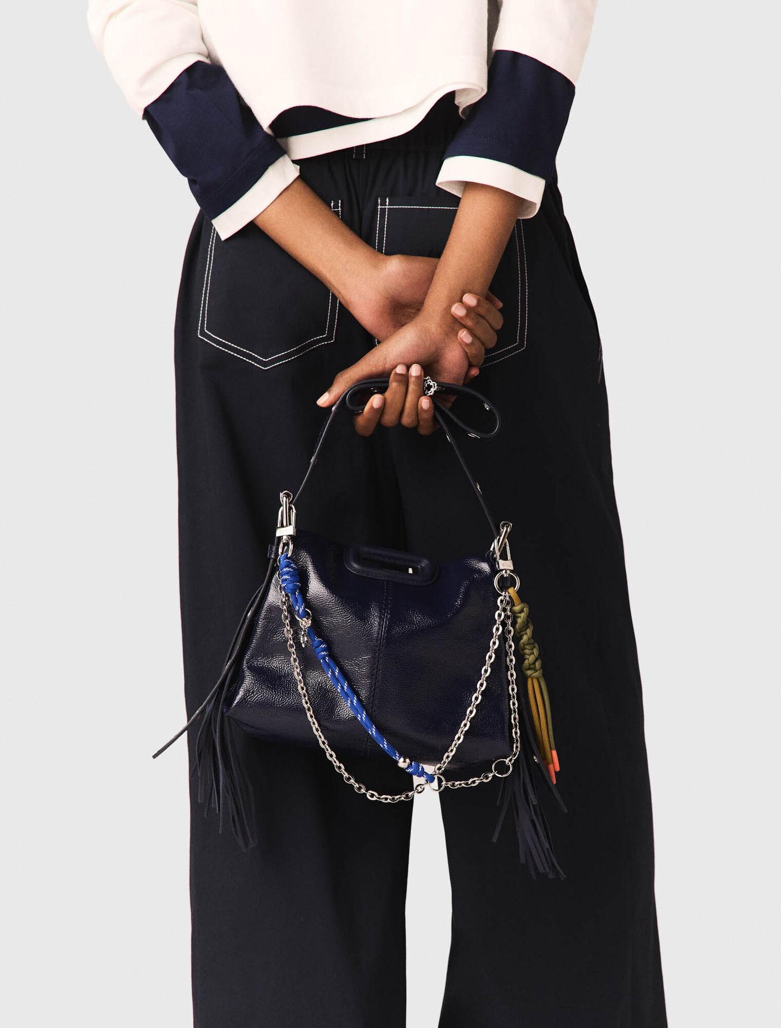 Pantaloni cotone e cintura in pelle