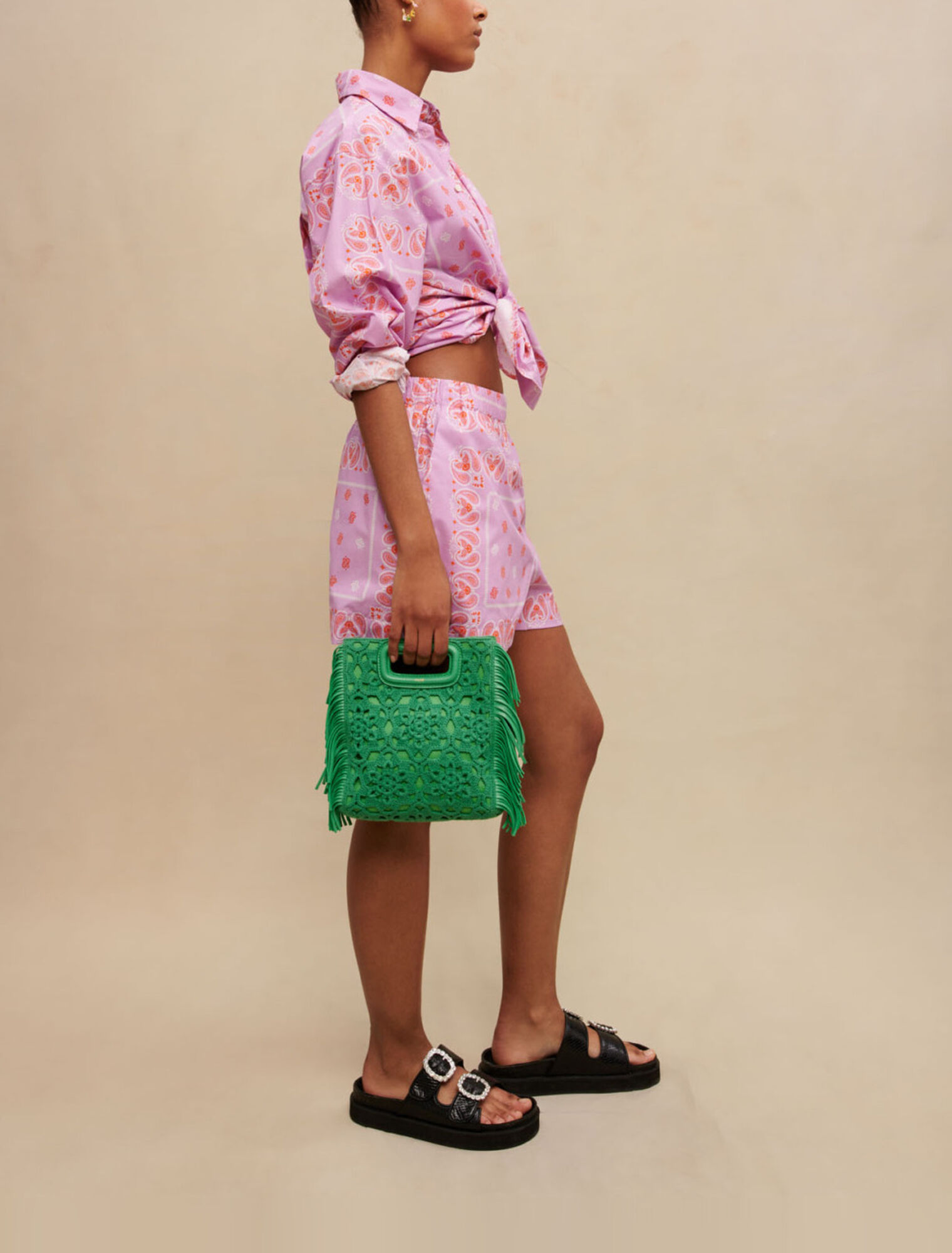 Pantaloncini con stampa paisley