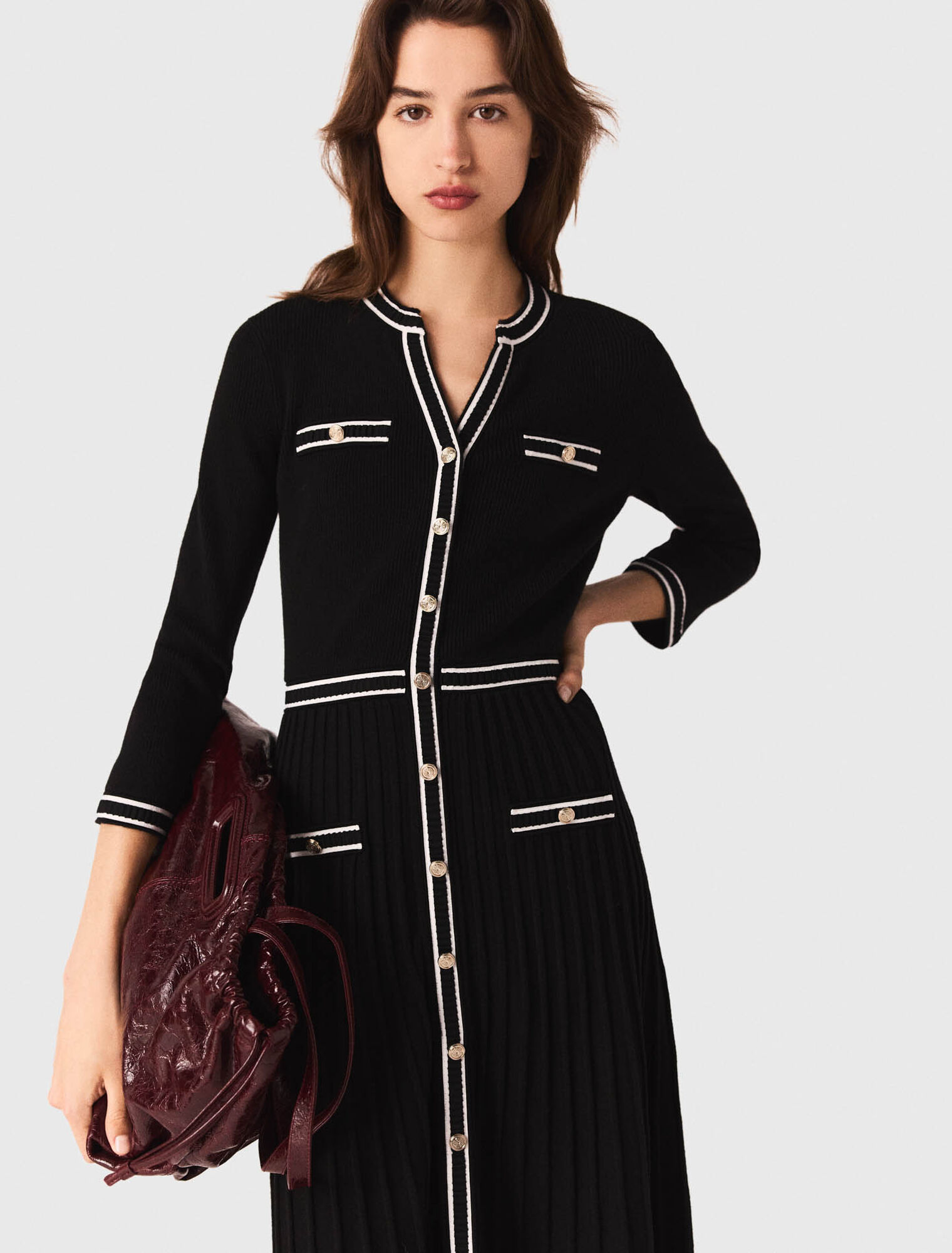 Abito midi in maglia