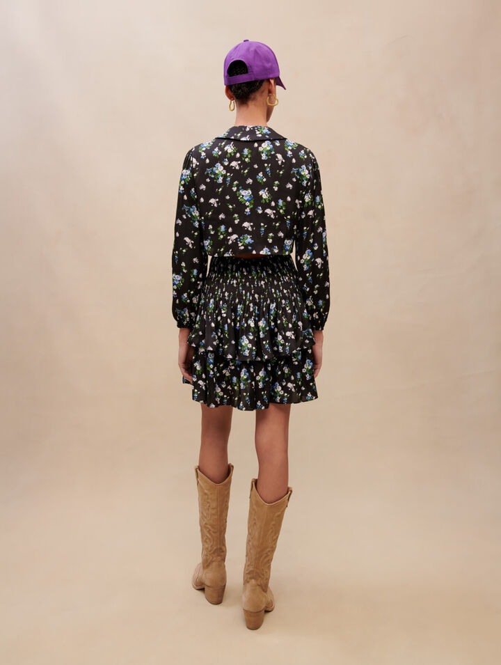 Abito con smock e stampa floreale