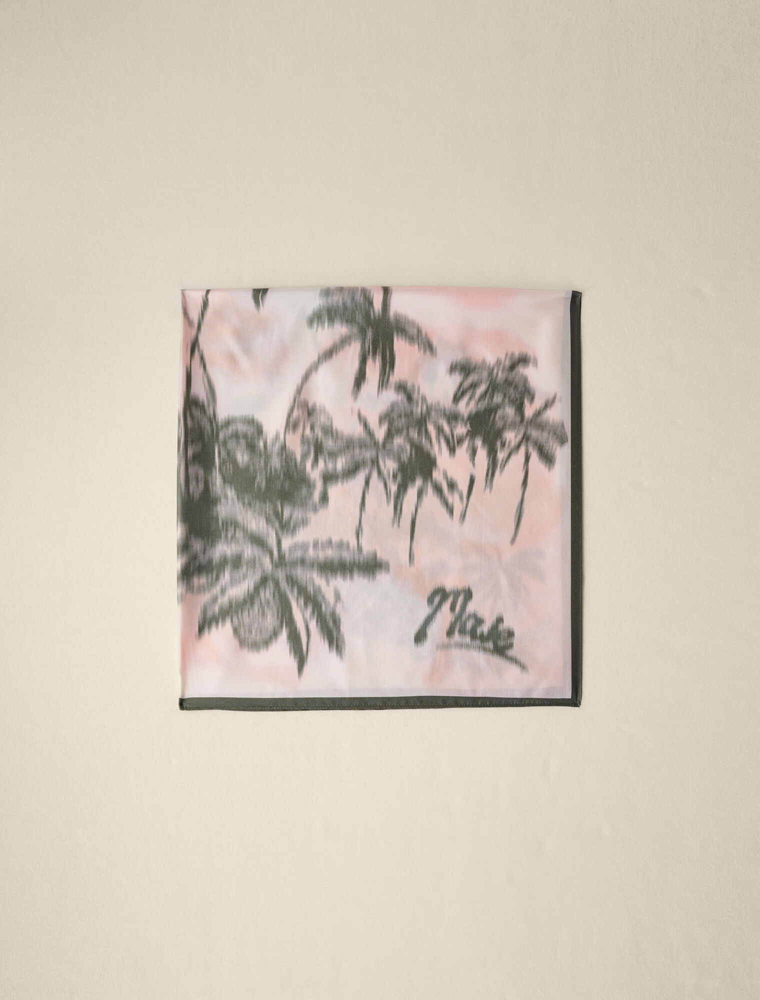 Sciarpa con stampa di palme