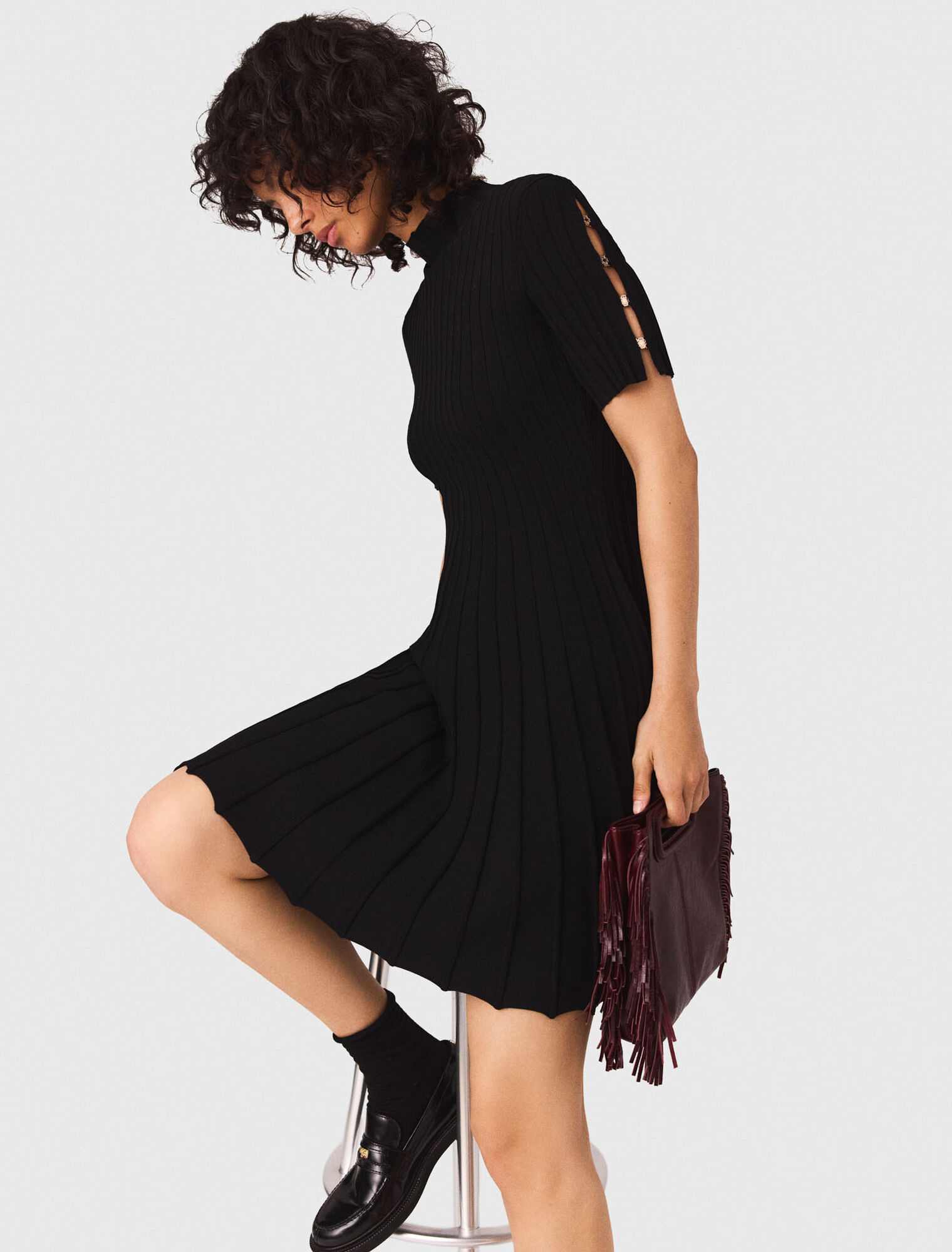 Abito corto in maglia