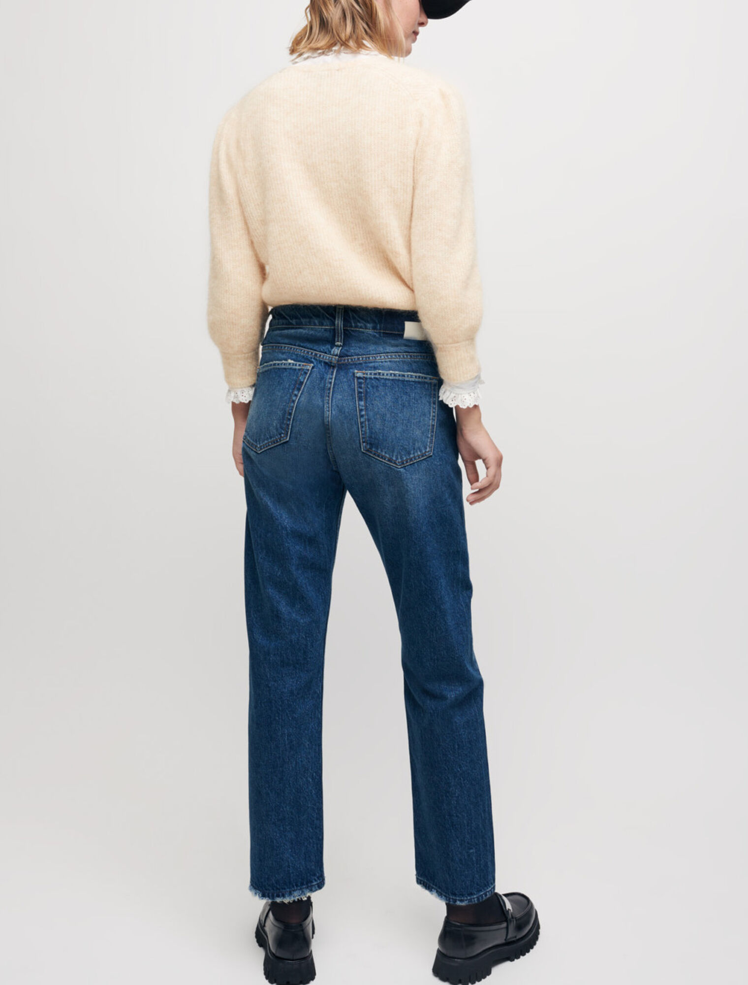 Jeans dritti a vita alta