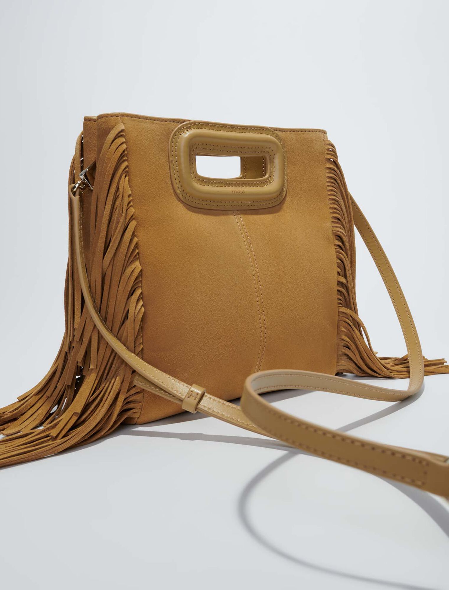 Borsa M scamosciato manico ritorto