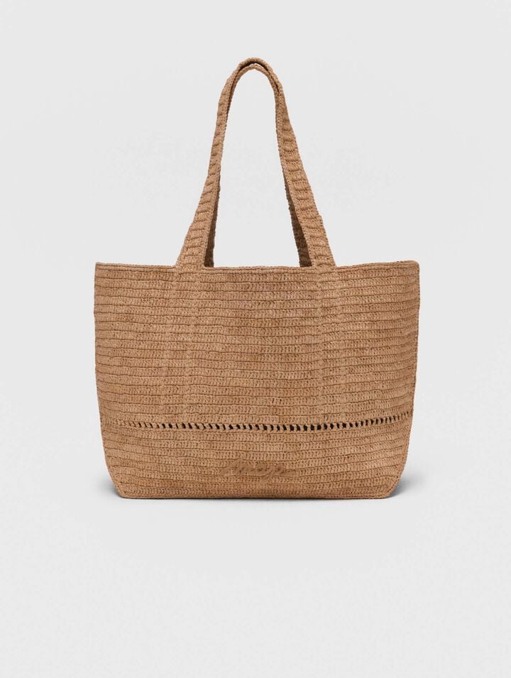 Shopping bag in rafia crochet