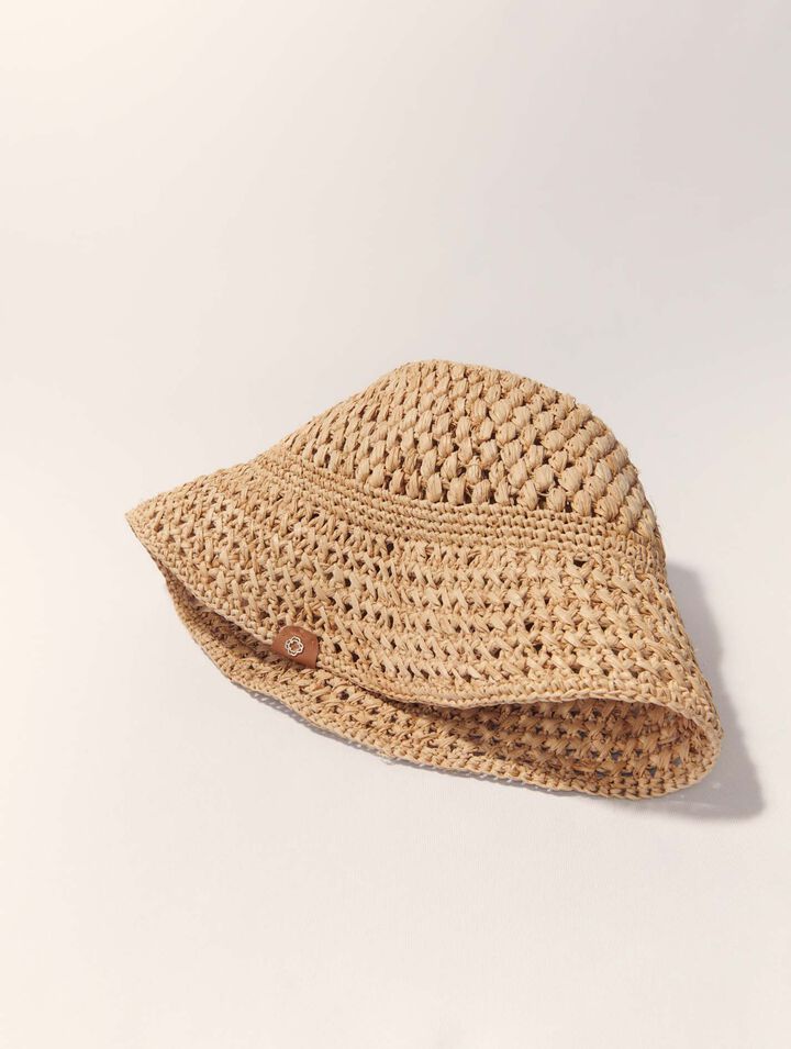 Bucket Hat in rafia all'uncinetto