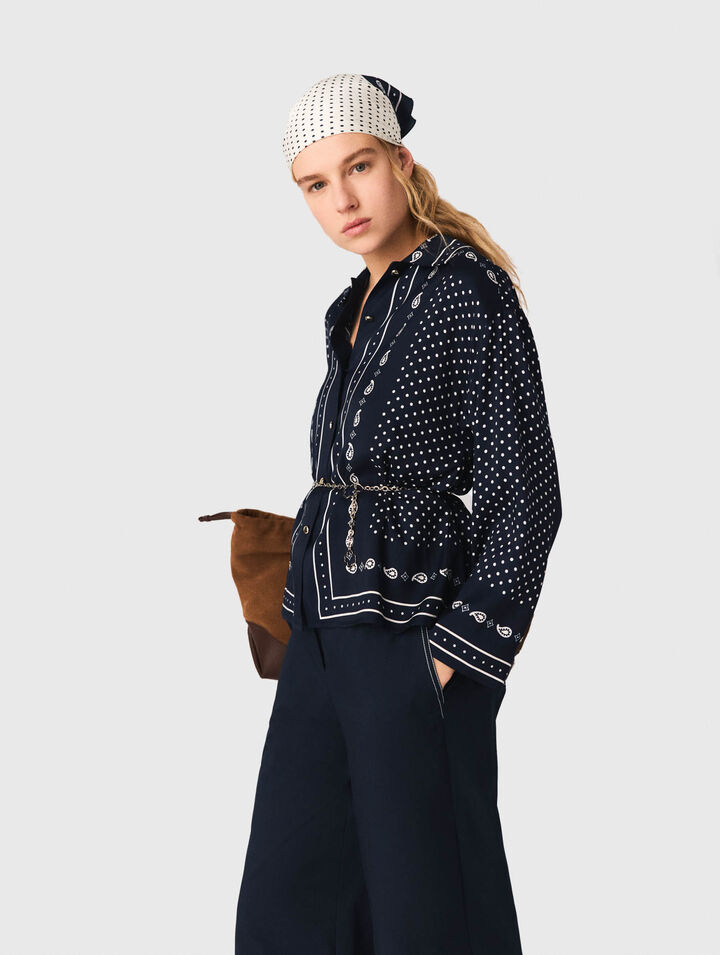 Camicia fluida con stampa