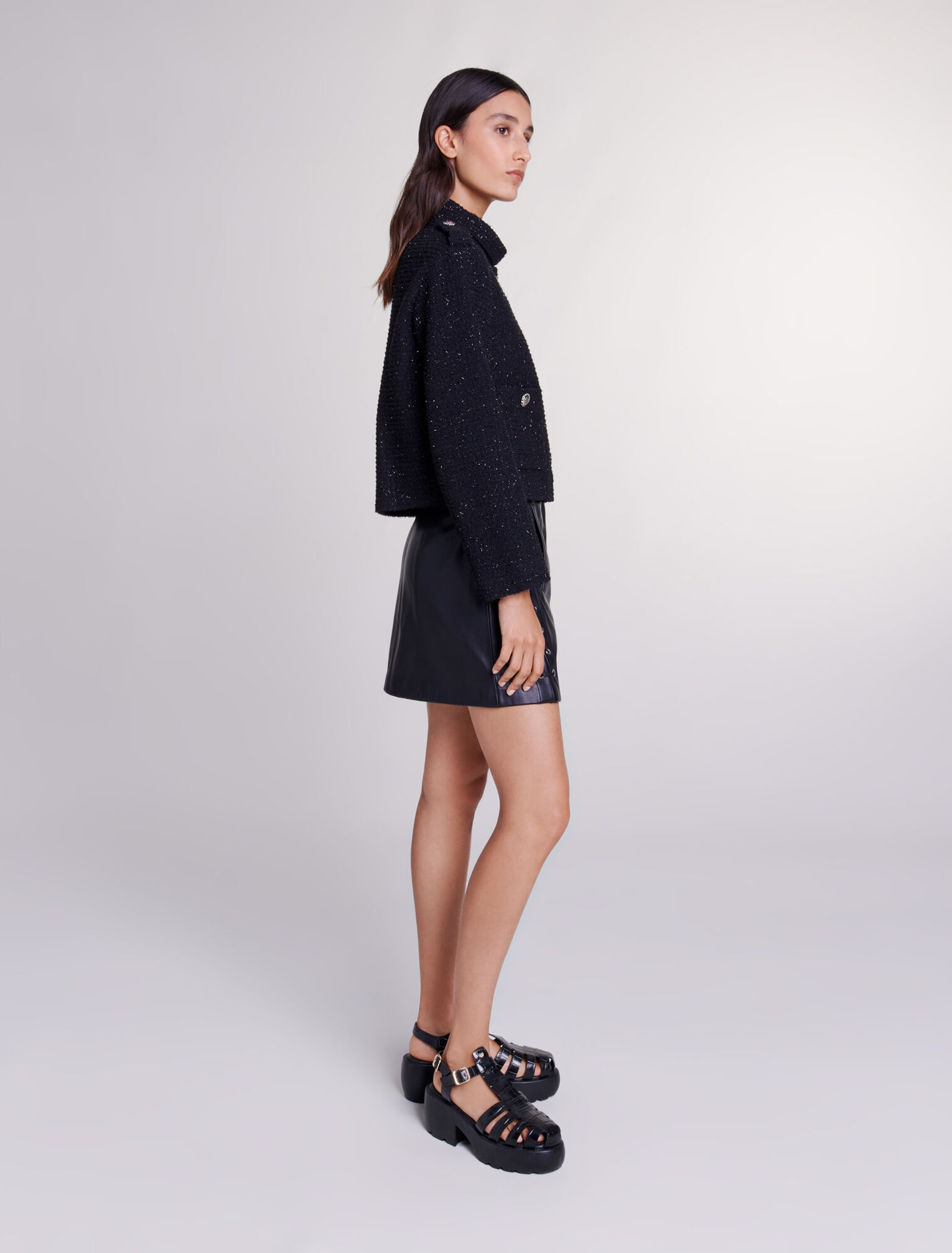 Giacca corta in tweed