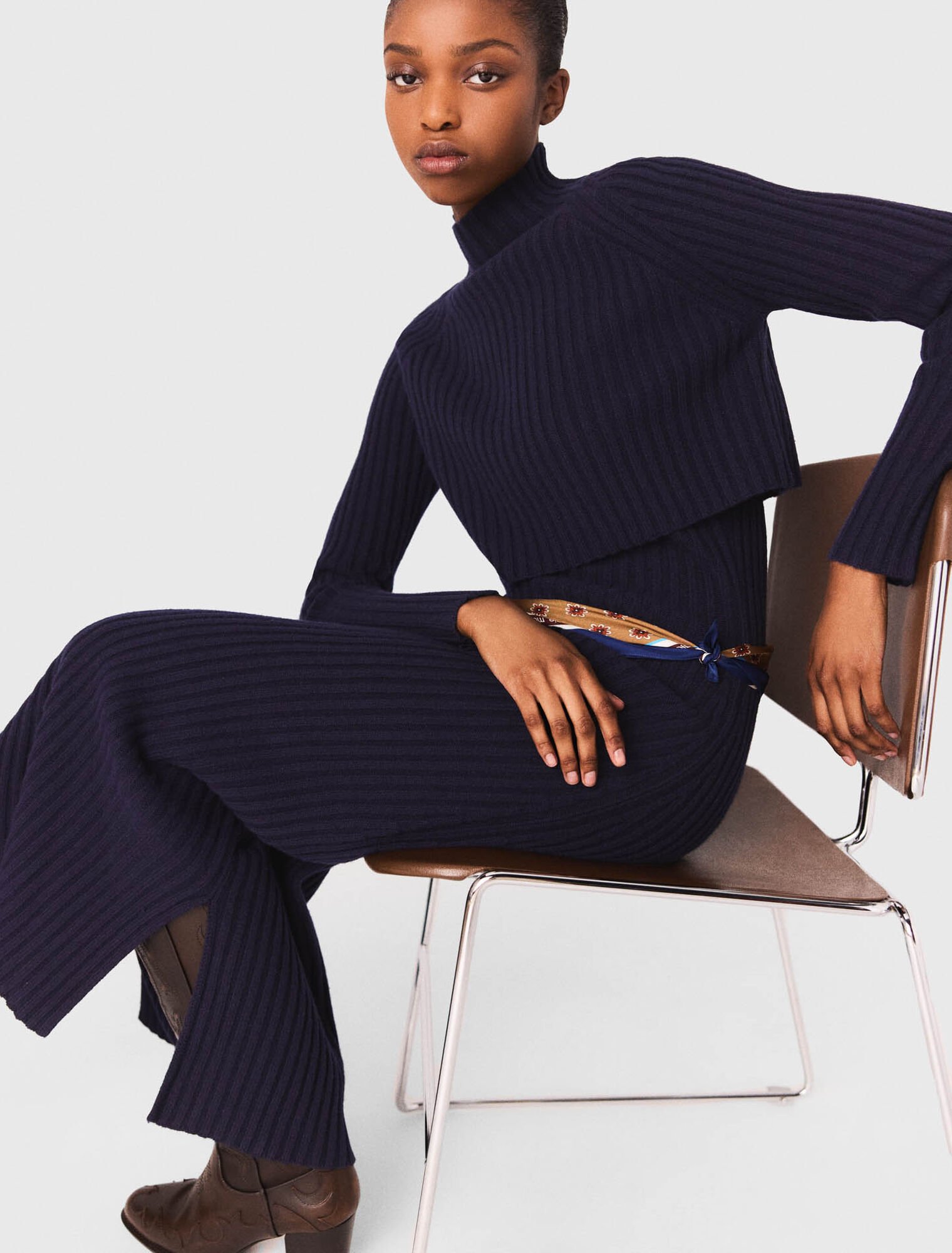 Abito in maglia con pull removibile