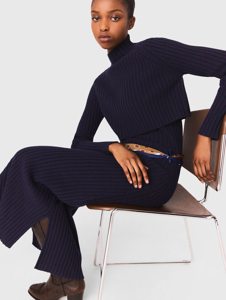 Abito in maglia con pull removibile